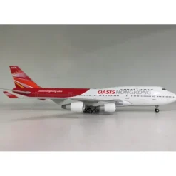 Airplane Model*JFox JF-747-4-023 Oasis Hong Kong 747-400 B-LFA - Miniature Marvels: Airplane Models & Painted Dice