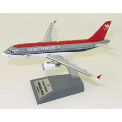 Airplane Model*JFox JF-A319-010 1:200 Northwest Airbus A319 - Miniature Marvels: Airplane Models & Painted Dice