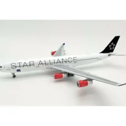 Airplane Model**JFox JF-A340-3-007 Scandinavian Airlines A340-313 Star Alliance OY-KBM - Miniature Marvels: Airplane Models & Painted Dice