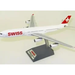 Airplane Model**JFox JF-A340-002 Swiss A340-300 HB-JMA - Miniature Marvels: Airplane Models & Painted Dice