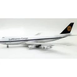 Airplane Model**JFox JF-747-2-024P 1:200 Lufthansa Cargo Polished 747-200 - Miniature Marvels: Airplane Models & Painted Dice