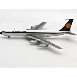 Airplane Model*Jfox JF-707-3-006P 1:200 Lufthansa Cargo Boeing 707-330C - Miniature Marvels: Airplane Models & Painted Dice