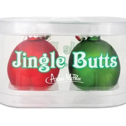 Egpull<Jingle Butts Ornaments - Chriistmas Holiday Art Hand-Blown Glass Archie McPhee - Miniature Marvels: Airplane Models & Painted Dice