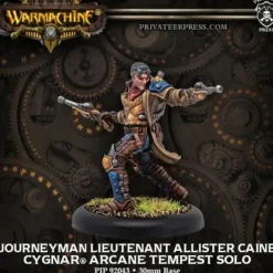 Miniature<Journeyman Lietenant Allister Caine: Cygnar - Solo PIP 92043 - Miniature Marvels: Airplane Models & Painted Dice