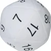 Accessories<Jumbo D20 Novelty Dice Plush - White with Black - Miniature Marvels: Airplane Models & Painted Dice