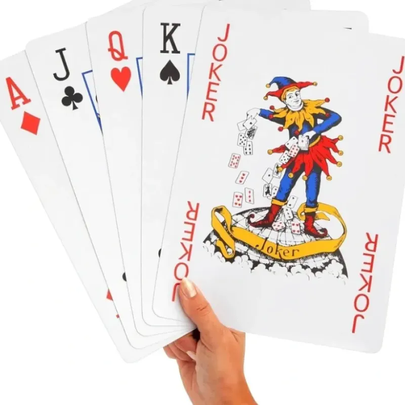 Egpull<JUMBO MASSIVE SIZE PLAYING CARDS - FULL DECK with Jokers - Funny Novelty Cards - Miniature Marvels: Airplane Models & Painted Dice