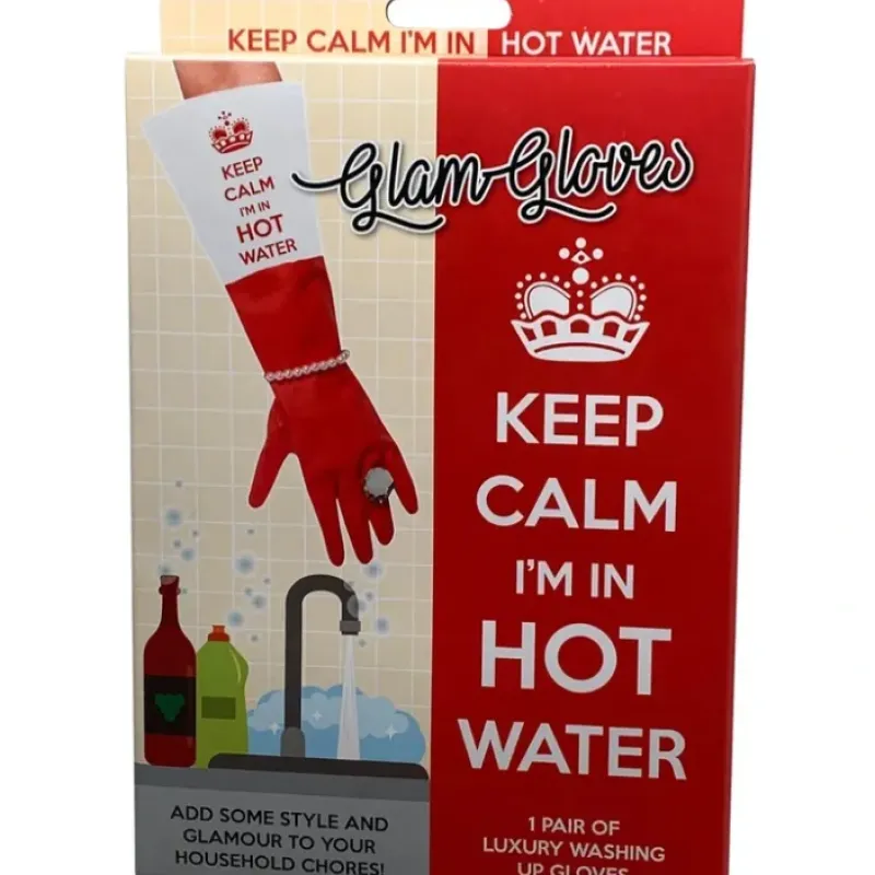 Egpull<KEEP CALM Luxury Diamond Glam Latex Gloves - Household Washing Cleaning Kitchen - Miniature Marvels: Airplane Models & Painted Dice