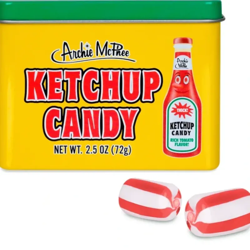 Egpull<Ketchup Candy - Cool Retro Tin Gift Box - Archie McPhee - Miniature Marvels: Airplane Models & Painted Dice