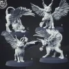 Miniature<Kneazel With Wings - Miniature Marvels: Airplane Models & Painted Dice