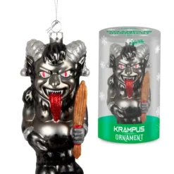 Egpull<Krampus Ornament - Evil Anti-Santa Claus Art Hand-Blown Glass Archie McPhee - Miniature Marvels: Airplane Models & Painted Dice