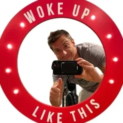 Egpull<LED Mirror "Woke Up Like This" Funny Light-Up Sign Gag Home Gift - Miniature Marvels: Airplane Models & Painted Dice