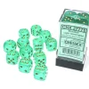 Dice<Light Green / Gold Luminary: Borealis 12d6 16mm Dice Block CHX 27775 - Miniature Marvels: Airplane Models & Painted Dice