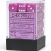 Dice<Light Purple / White: Opaque 36d6 12mm Dice Block CHX 25827 - Miniature Marvels: Airplane Models & Painted Dice