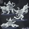 Miniature<Lizard Mount - Miniature Marvels: Airplane Models & Painted Dice