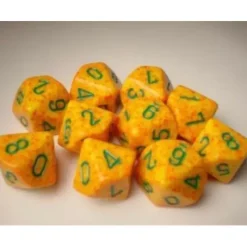 Dice<Lotus: Speckled d10 Dice Set (10's) CHX 25112 - Miniature Marvels: Airplane Models & Painted Dice