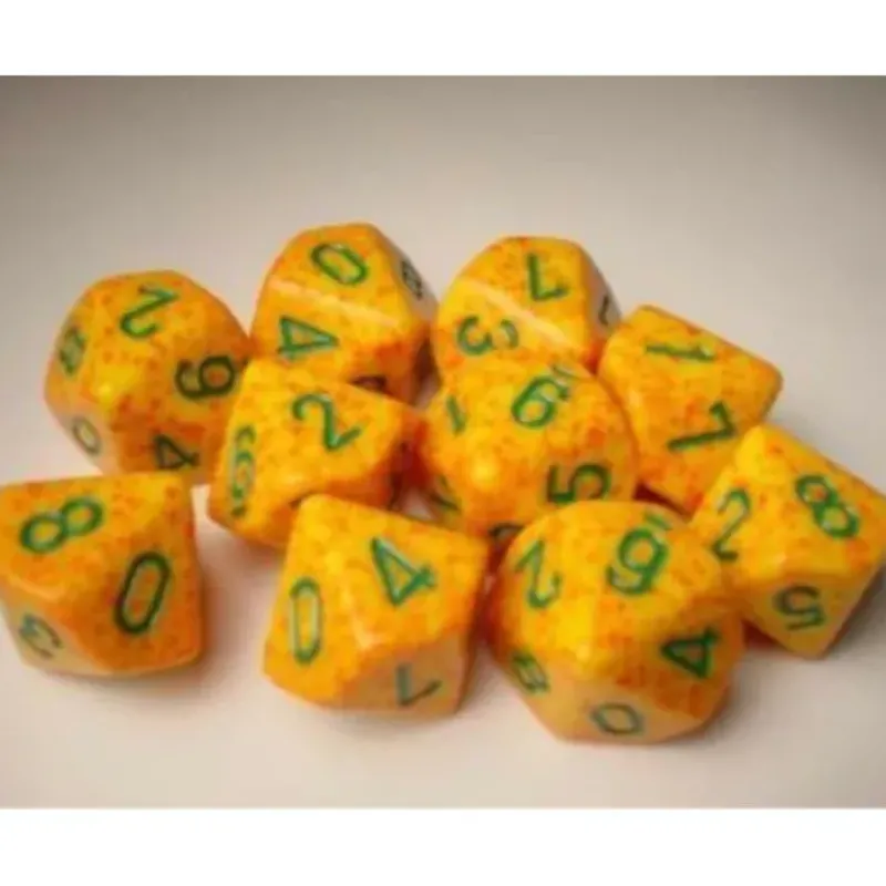 Dice<Lotus: Speckled d10 Dice Set (10's) CHX 25112 - Miniature Marvels: Airplane Models & Painted Dice