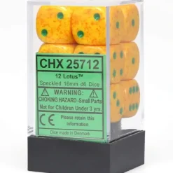 Dice<Lotus: Speckled 12d6 16mm Dice Set CHX 25712 - Miniature Marvels: Airplane Models & Painted Dice