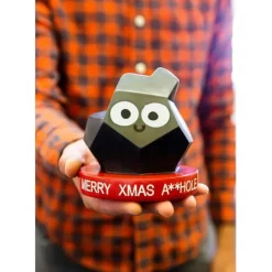 Egpull<LUMP OF COAL - Merry Xmas A**Hole - Funny GaG Joke Office Desk Statue Trophy - Miniature Marvels: Airplane Models & Painted Dice