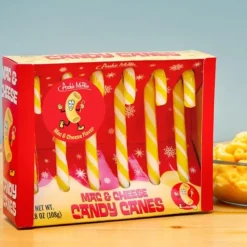 Egpull<Mac & Cheese Flavored Candy Canes - Bizarre Christmas Gag Joke - Archie McPhee - Miniature Marvels: Airplane Models & Painted Dice