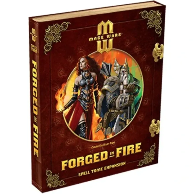Board Game<Mage Wars: Forged in Fire Game AWG MWSTX2FF - Miniature Marvels: Airplane Models & Painted Dice