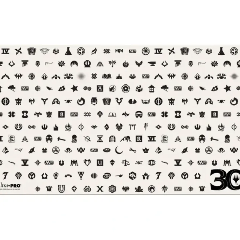 Accessories<Magic the Gathering CCG: 30th Anniversary Holofoil Playmat - Miniature Marvels: Airplane Models & Painted Dice