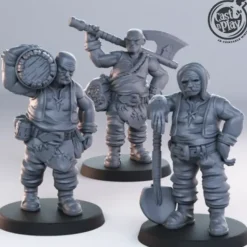 Miniature<Male Townfolk - Miniature Marvels: Airplane Models & Painted Dice