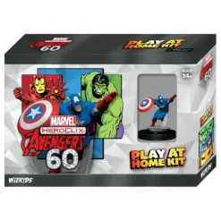 Miniature<Marvel HeroClix: Avengers 60th Anniversary Play at Home Kit Captain America WZK 84906 - Miniature Marvels: Airplane Models & Painted Dice