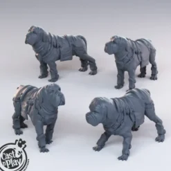 Miniature<Mastiff Set - Miniature Marvels: Airplane Models & Painted Dice