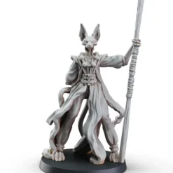 Miniature<Mau The Tabaxi Monk - Miniature Marvels: Airplane Models & Painted Dice