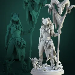 Miniature<Meirsoa Gnoll Matriarch 75mm - Miniature Marvels: Airplane Models & Painted Dice