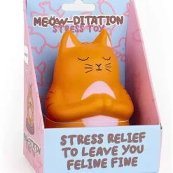 Egpull<Meow-Ditation Cat Kitty Stress Fidget Toy Large Stress Relief ~ Funny Gift - Miniature Marvels: Airplane Models & Painted Dice