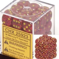 Dice<Mercury: Speckled 36d6 12mm Dice Block CHX 25923 - Miniature Marvels: Airplane Models & Painted Dice