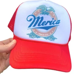 Egpull<'Merica Trucker Snapback USA American Pride Hat - Retro Skater Ball Cap - Miniature Marvels: Airplane Models & Painted Dice