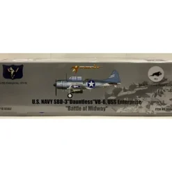 Airplane Model*Merit International 88001 1:18 SBD-3 Dauntless Battle of Midway - Miniature Marvels: Airplane Models & Painted Dice