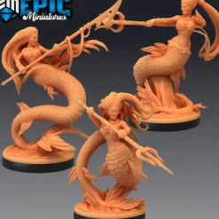 Miniature<Mermaids - Miniature Marvels: Airplane Models & Painted Dice