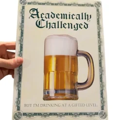 Egpull<Metal Tin Sign "Academically Challenged" Beer Bar Man Cave Wall Decor #D-101 - Miniature Marvels: Airplane Models & Painted Dice