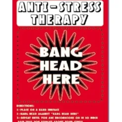 Egpull<Metal Tin Sign "Anti-Stress Therapy BANG HEAD HERE" Funny Man Cave Home Decor #H - Miniature Marvels: Airplane Models & Painted Dice