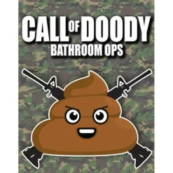 Egpull<Metal Tin Sign "CALL of DOODY Bathroom Ops" Funny Potty Wall Decor #F-101 - Miniature Marvels: Airplane Models & Painted Dice