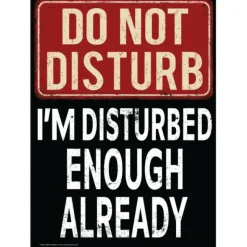Egpull<Metal Tin Sign "Do Not Disturb - I'm Disturbed Enough Already" Wall Decor #F-101 - Miniature Marvels: Airplane Models & Painted Dice
