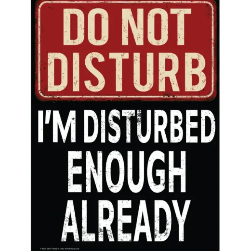 Egpull<Metal Tin Sign "Do Not Disturb - I'm Disturbed Enough Already" Wall Decor #F-101 - Miniature Marvels: Airplane Models & Painted Dice
