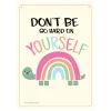 Egpull<Metal Tin Sign "Don't Be So Hard On Yourself" Beroom / Office Wall Decor #G-101 - Miniature Marvels: Airplane Models & Painted Dice