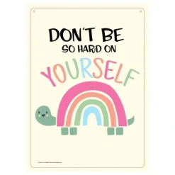 Egpull<Metal Tin Sign "Don't Be So Hard On Yourself" Beroom / Office Wall Decor #G-101 - Miniature Marvels: Airplane Models & Painted Dice