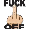 Egpull<Metal Tin Sign "FU#% OFF" Middle Finger Man Cave Bedroom Office Wall Decor #F-11 - Miniature Marvels: Airplane Models & Painted Dice
