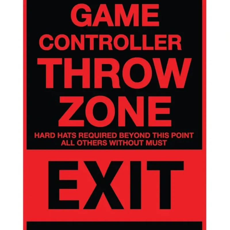Egpull<Metal Tin Sign "Game Controller THROW ZONE" Bedroom Gamer Wall Decor #F-101 - Miniature Marvels: Airplane Models & Painted Dice