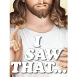 Egpull<Metal Tin Sign "I SAW THAT" Jesus is watching you! Religious Wall Decor #D-01 - Miniature Marvels: Airplane Models & Painted Dice