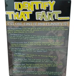Egpull<Metal Tin Sign "IDENTIFY THAT FART" Funny Gag Office Bedroom Wall Decor #D-101 - Miniature Marvels: Airplane Models & Painted Dice