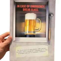 Egpull<Metal Tin Sign "In Case of Emergency Break Glass" Beer Bar Man Cave Decor #H-101 - Miniature Marvels: Airplane Models & Painted Dice