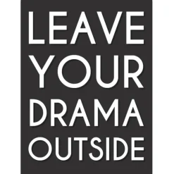 Egpull<Metal Tin Sign "Leave Your Drama Outside" Office Work Bedroom Wall Decor #E-101 - Miniature Marvels: Airplane Models & Painted Dice