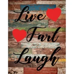 Egpull<Metal Tin Sign "LIVE * FART *LAUGH" Funny Joke Home Wall Decor #B-101 - Miniature Marvels: Airplane Models & Painted Dice