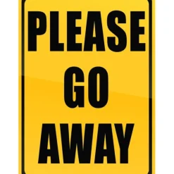 Egpull<Metal Tin Sign "PLEASE GO AWAY" Bedroom Office Bar Man Cave Wall Decor #E-101 - Miniature Marvels: Airplane Models & Painted Dice